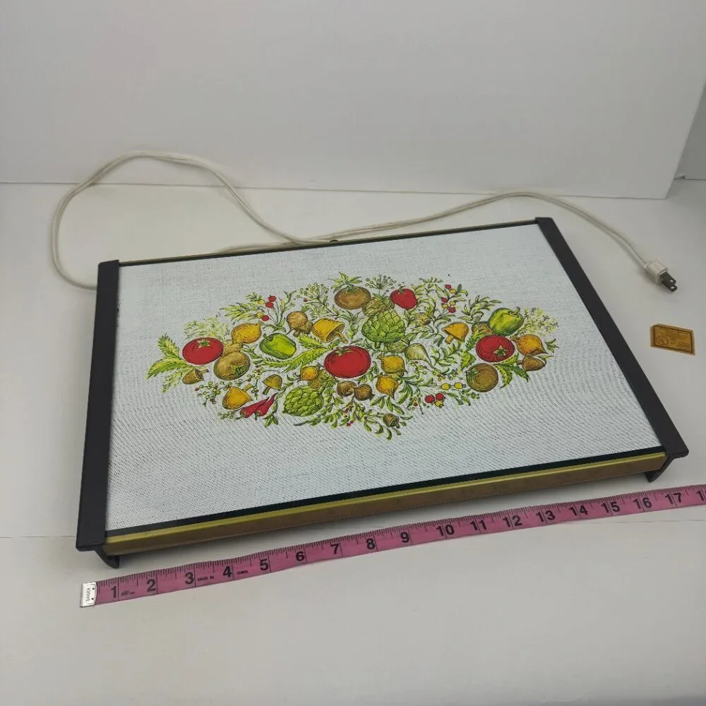 Vtg Spice of Life Electric Buffet Warming Food Tray Retro Image Vegetables READ - Picture 1 of 11
